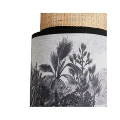 Applique Incurvée Ombrage Rotin Et Tissu Palmier Ostaria -Marché Meubles Magasin applique incurvee ombrage rotin et tissu palmier ostaria 2