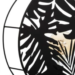 Applique Métal Noir Feuilles Olas Atmosphera -Marché Meubles Magasin applique metal noir feuilles olas atmosphera 3