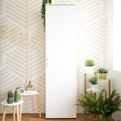 Armoire 1 Porte 6 Niveaux Blanc -Marché Meubles Magasin armoire 1 porte 6 niveaux andy blanc 4