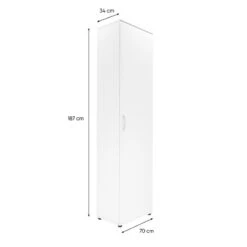 Armoire 1 Porte 6 Niveaux Blanc -Marché Meubles Magasin armoire 1 porte 6 niveaux andy blanc 6
