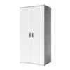 Armoire 2 Portes Blanc Et Gris Soma