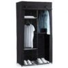 Armoire Modulable 3 Penderies / 5 étagères Noir 5Five -Marché Meubles Magasin armoire penderie 3 etageres noir
