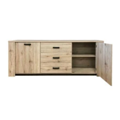 Bahut 3 Tiroirs 2 Portes Olivier -Marché Meubles Magasin bahut 3 tiroirs 2 portes olivier 2