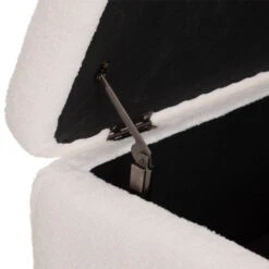 Banc Coffre Bouclette Blanc Aurora Atmosphera -Marché Meubles Magasin banc coffre bouclette blanc aurora atmosphera 1 4