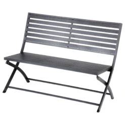 Banc Pliant Olbia Noir Graphite Hespéride