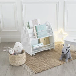 Bibliothèque Enfant Roulettes Gris Atmosphera -Marché Meubles Magasin bibliotheque enfant roulettes gri atmosphera 2