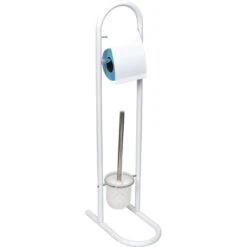 Brosse Et Dérouleur Papier WC Blanc