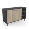 Demeyere Buffet 2 Portes 3 Niches Industriel Arty -Marché Meubles Magasin buffet 2 portes 3 niches industriel arty