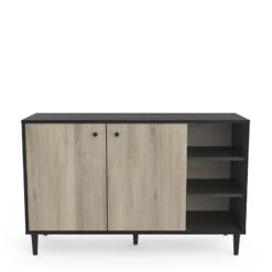 Demeyere Buffet 2 Portes 3 Niches Industriel Arty -Marché Meubles Magasin buffet 2 portes 3 niches industriel arty 2