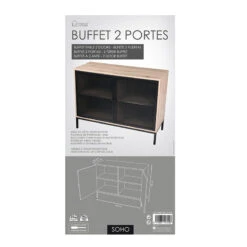 Buffet 2 Portes Grillage Soho -Marché Meubles Magasin buffet 2 portes grillage soho 3