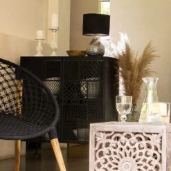 Buffet 2 Portes Métal Ajouré Teeco Atmosphera -Marché Meubles Magasin buffet 2 portes metal ajoure teeco atmosphera 4