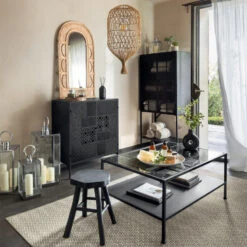 Buffet 2 Portes Métal Ajouré Teeco Atmosphera -Marché Meubles Magasin buffet 2 portes metal ajoure teeco atmosphera 6