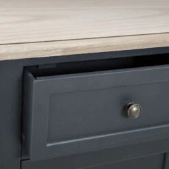 Buffet Damian Bois Gris Foncé Atmosphera -Marché Meubles Magasin buffet damian bois atmosphera 2