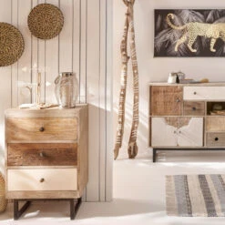 Buffet En Bois De Manguier Koval Nuances Unies Atmosphera -Marché Meubles Magasin buffet en bois manguier koval nuances unies atmosphera 2