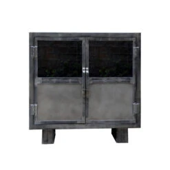 Buffet Métal Noir Jodhpur 2 Portes -Marché Meubles Magasin buffet metal jodhpur portes 3