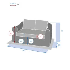 Canapé 2 Places Moorea Hespéride Terre Ombre -Marché Meubles Magasin canape 2 places moorea hesperide terre ombre 2