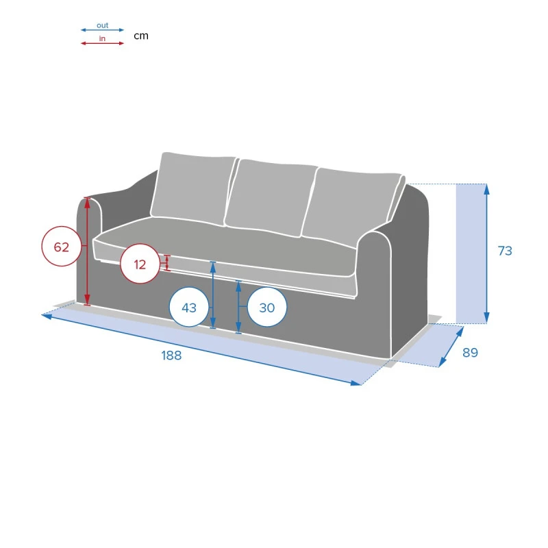Canapé 3 Places Moorea Savana Hespéride 5 Canapé 3 Places Moorea Savana Hespéride – Image 3