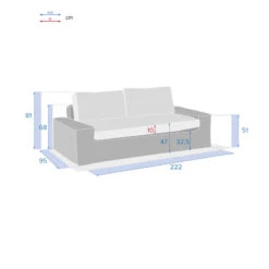 Canapé De Salon De Jardin Savinia Coloris Tahini Hespéride -Marché Meubles Magasin canape de salon de jardin savinia coloris tahini hesperide 3