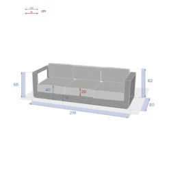 Canapé Extérieur 3 Places Allure Blanc Hespéride -Marché Meubles Magasin canape exterieur 3 places allure blanc hesperide 2