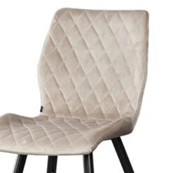 Chaise Dom Tissu Croisillons Taupe -Marché Meubles Magasin chaise dom tissu croisillons taupe 1