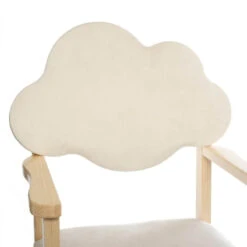 Chaise Enfant Nuage Blanc Pieds Bois Atmosphera -Marché Meubles Magasin chaise enfant nuage blanc pieds bois atmosphera 2