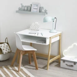 Chaise Enfant Pieds Bois Atmosphera Blanc -Marché Meubles Magasin chaise enfant pieds bois atmosphera blanc 3