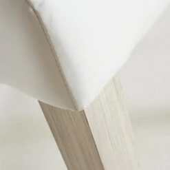 Demeyere Chaise Dossier Haut Blanc PU Guevara -Marché Meubles Magasin chaise ernesto blanc 1 3