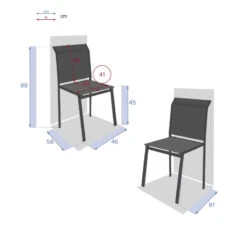 Chaise Extérieur Essentia Graphite/anthracite Hespéride -Marché Meubles Magasin chaise exterieur essentia graphite anthracite hesperide 3