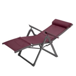 Chaise Longue Decima Hespéride Bordeaux/graphite -Marché Meubles Magasin chaise long decima hesperide bordeaux 3