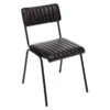 Chaise Noir Dario En Cuir Atmosphera -Marché Meubles Magasin chaise noir dario en cuir atmosphera