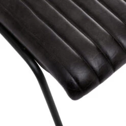 Chaise Noir Dario En Cuir Atmosphera -Marché Meubles Magasin chaise noir dario en cuir atmosphera 3