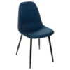 Chaise Tissu Et Métal Tyka Bleu Atmosphera -Marché Meubles Magasin chaise tissu et metal tyka bleu atmosphera