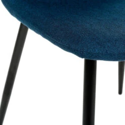 Chaise Tissu Et Métal Tyka Bleu Atmosphera -Marché Meubles Magasin chaise tissu et metal tyka bleu atmosphera 2