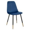 Chaise Velours Bleu Pieds Gold Tyka Atmosphera -Marché Meubles Magasin chaise velours bleu gold tyka atmosphera