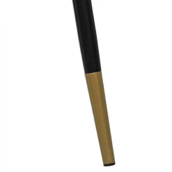 Chaise Velours Noir Pieds Gold Tyka Atmosphera -Marché Meubles Magasin chaise velours noir gold tyka atmosphera 2