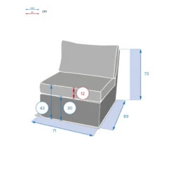 Chauffeuse Extérieur Moorea Hespéride Terre D'ombre -Marché Meubles Magasin chauffeuse exterieur moorea hesperide terre ombre 2