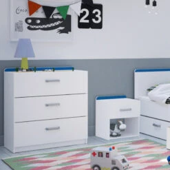 Demeyere Chevet 1 Tiroir Reverso Rose Ou Bleu -Marché Meubles Magasin chevet 1 tiroir reverso rose ou bleu 3