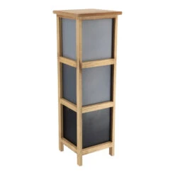 Chiffonnier Petit Modèle 3 Tiroirs Dégradé Gris -Marché Meubles Magasin chiffonnier petit modele 3 tiroirs degrade de gris 2