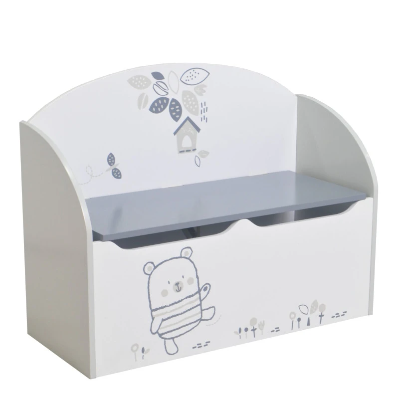 Demeyere Coffre à Jouets Bear Gris Et Blanc 3 Demeyere Coffre à Jouets Bear Gris Et Blanc