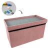 Coffre Banc Pliable Rose Compatible Briques -Marché Meubles Magasin coffre banc pliable rose compatible briques