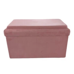 Coffre Banc Pliable Rose Compatible Briques -Marché Meubles Magasin coffre banc pliable rose compatible briques 2