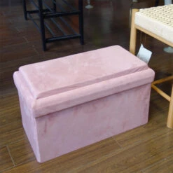 Coffre Banc Pliable Rose Compatible Briques -Marché Meubles Magasin coffre banc pliable rose compatible briques 5