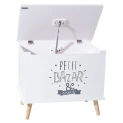 Coffre De Rangement "petit Bazar & Secrets" Blanc Atmosphera 9 Coffre De Rangement "petit Bazar & Secrets" Blanc Atmosphera -Marché Meubles Magasin coffre de rangement petit bazar secret blanc atmosphera 2