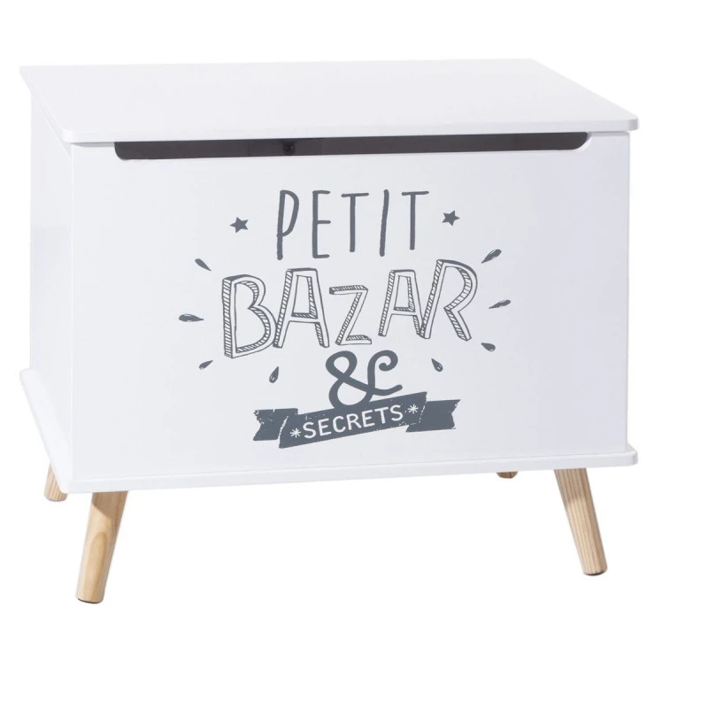 Coffre De Rangement "petit Bazar & Secrets" Blanc Atmosphera 3 Coffre De Rangement "petit Bazar & Secrets" Blanc Atmosphera