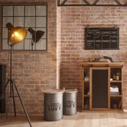 Coffres Bidons Gris Loft - Lot De 3 - Atmosphera -Marché Meubles Magasin coffres bidons gris loft lot 3 atmosphera 2