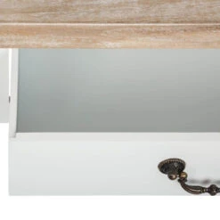 Coiffeuse Blanche 3 Tiroirs Chrysa Atmosphera -Marché Meubles Magasin coiffeuse blanche 3 tiroirs chrysa atmosphera 4