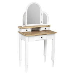 Coiffeuse Blanche 3 Tiroirs Solen Atmosphera