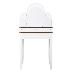 Coiffeuse Blanche 3 Tiroirs Solen Atmosphera -Marché Meubles Magasin coiffeuse blanche 3 tiroirs solen atmosphera 7