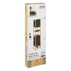 Colonne De Salle De Bain Noir Natureo 5Five -Marché Meubles Magasin colonne de salle de bain noir natureo 5five 3