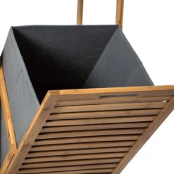 Colonne Salle Bain Varia Naturel Panier Linge Bambou -Marché Meubles Magasin colonne salle bain varia naturel panier linge bambou 2